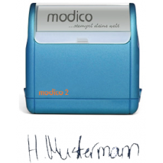 1-Zeile Unterschriftenstempel blau